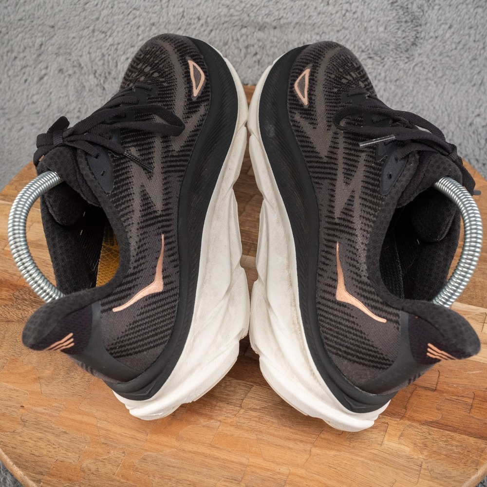 Hoka One One Womens Clifton 9 1127896 BRGL Black Running Shoes Sneakers Sz 8.5 B - Picture 5 of 10